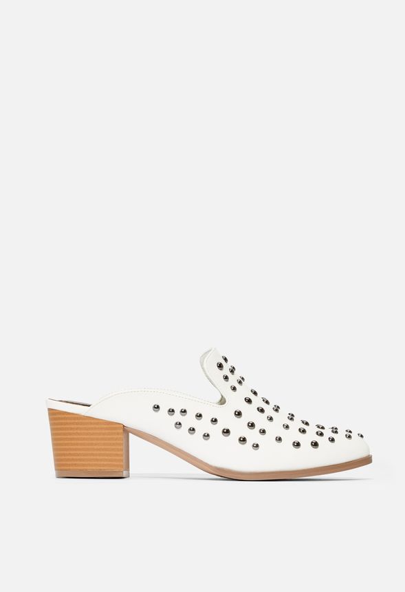Rose Slip-On Mule in White - Get great deals at JustFab