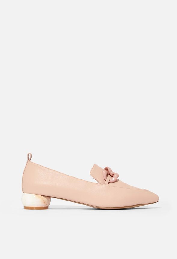 Bold in Business Chainlink Flat in Blush - Get great deals at JustFab