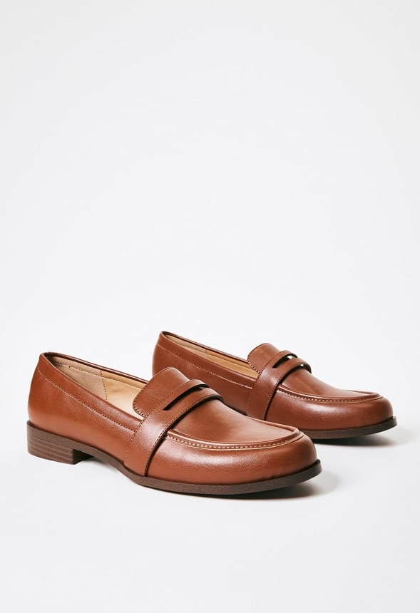 Hans Heeled Loafer in Brown - Get great deals at JustFab