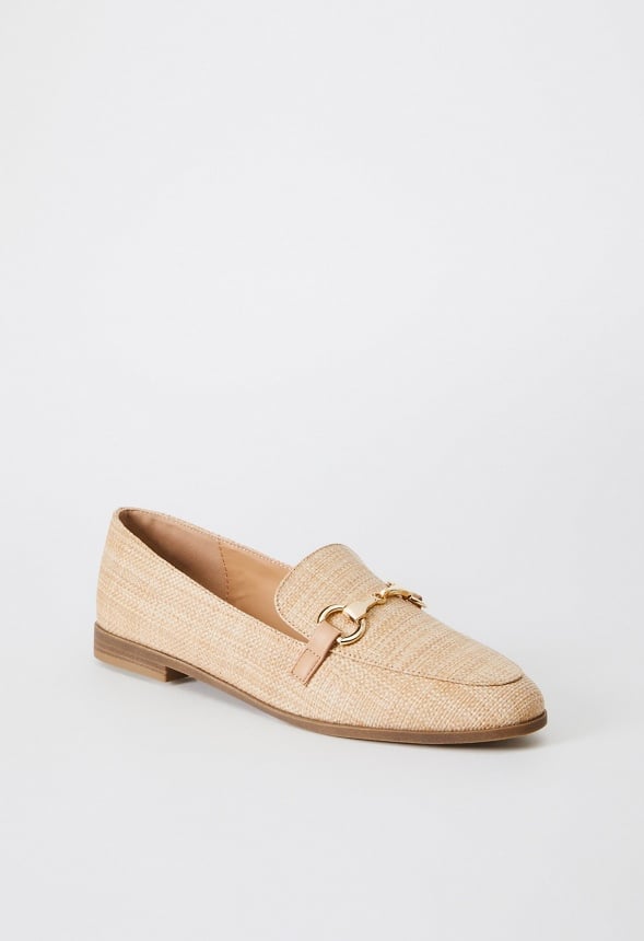 London Flat Loafer in Dark Natural - Get great deals at JustFab