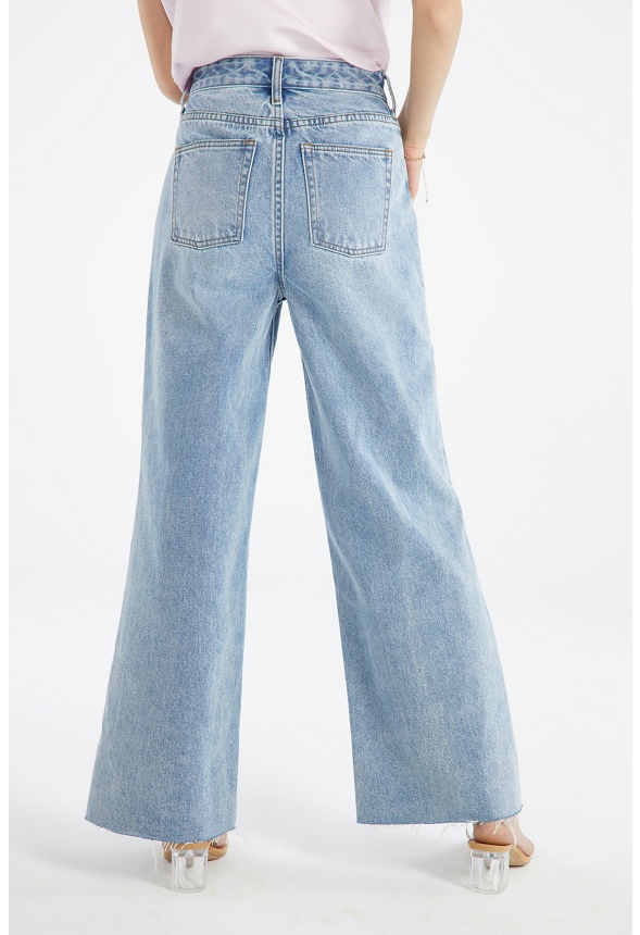Reagan High Rise Wide Leg Button Jeans