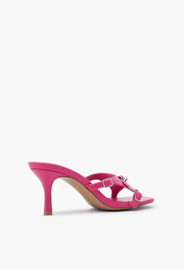 Arya Mule Heeled Sandal in FUCHSIA/PURPLE - Get great deals at JustFab