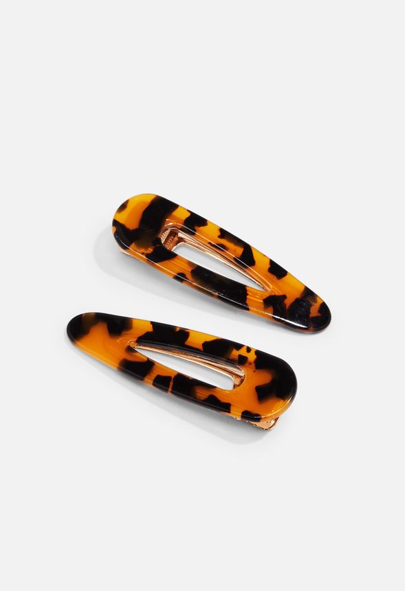 Tort Hair Clips in Tortoise - Get great deals at JustFab