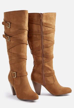 Maisy Buckle Tall Boot in Cognac - Get 