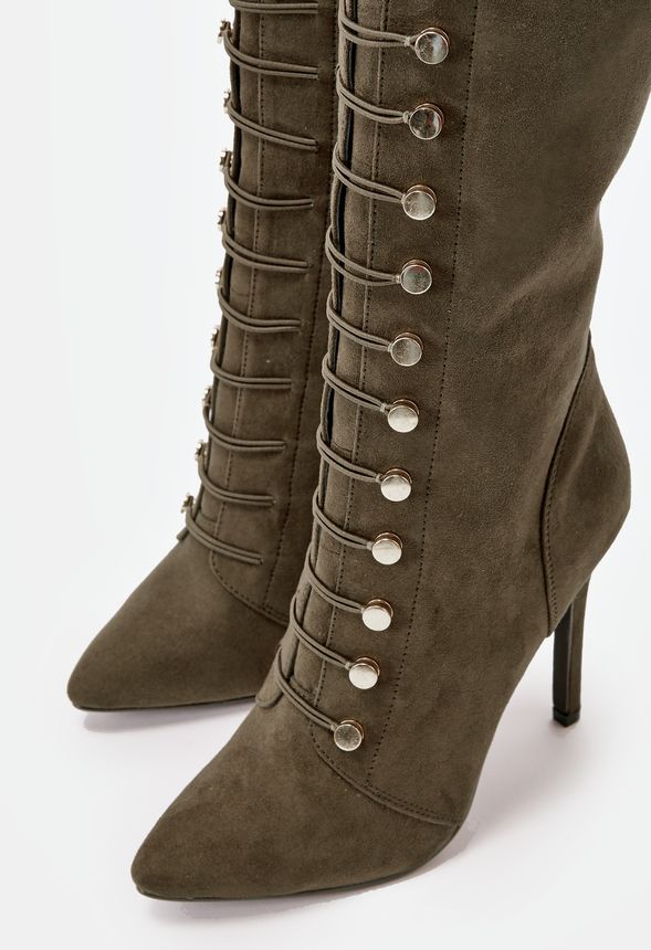 Gina Heeled Boot in Gina Heeled Boot Get great deals at JustFab