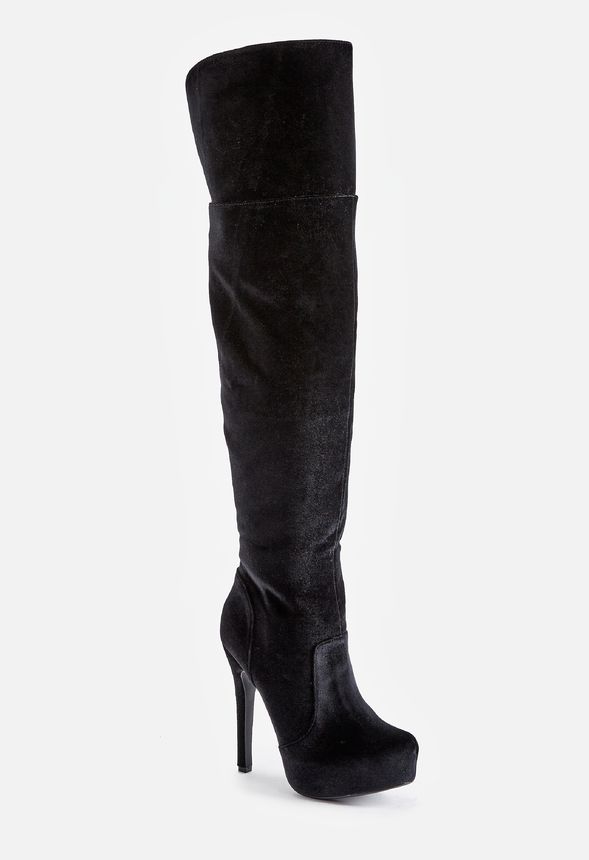 Vetria Heeled Boot in Black Get great deals at JustFab