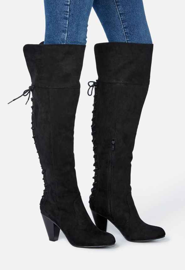 Mildred Heeled Boot in Black - Get great deals at JustFab