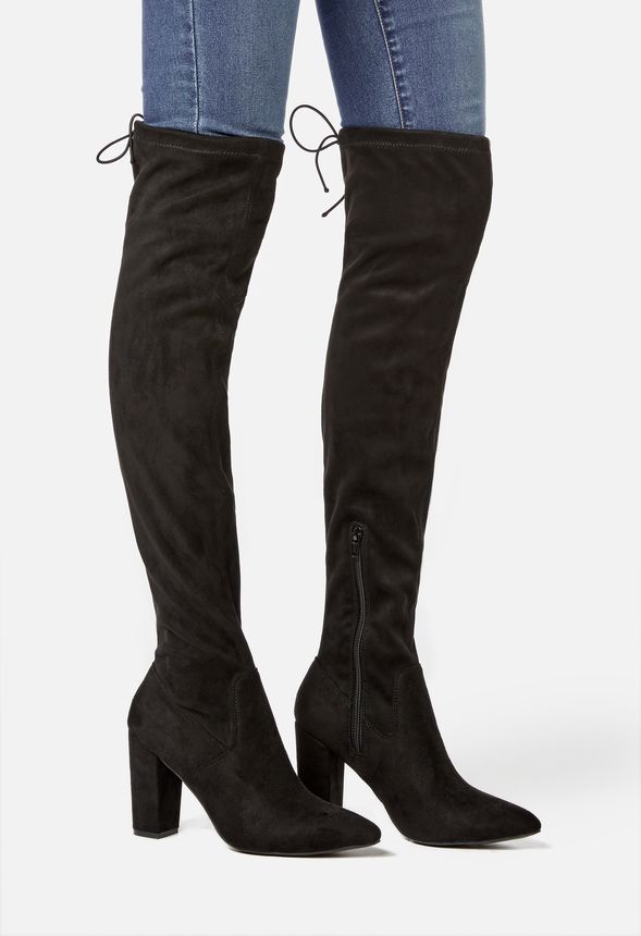 Mariam Heeled Over-The-Knee Boot in Black - Get great deals at JustFab