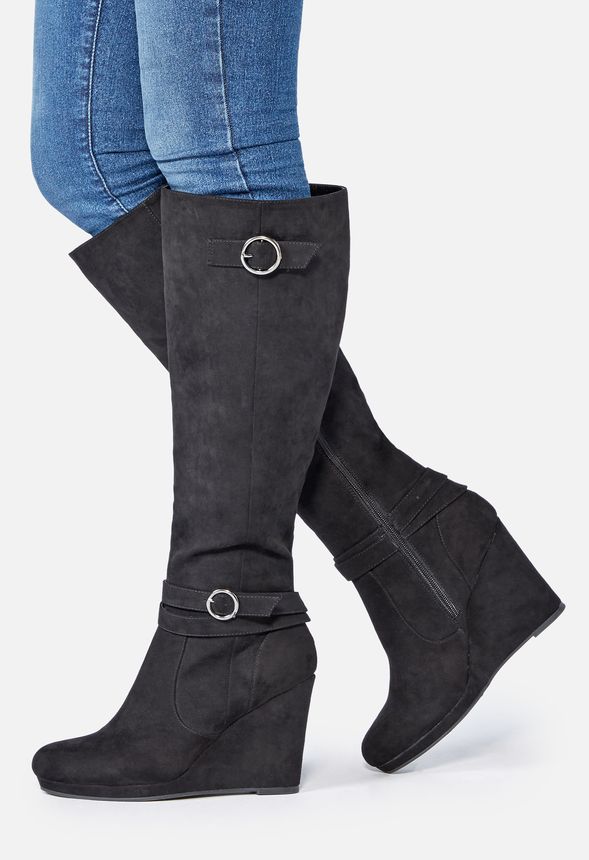 Mai Heeled Boot in Black - Get great deals at JustFab