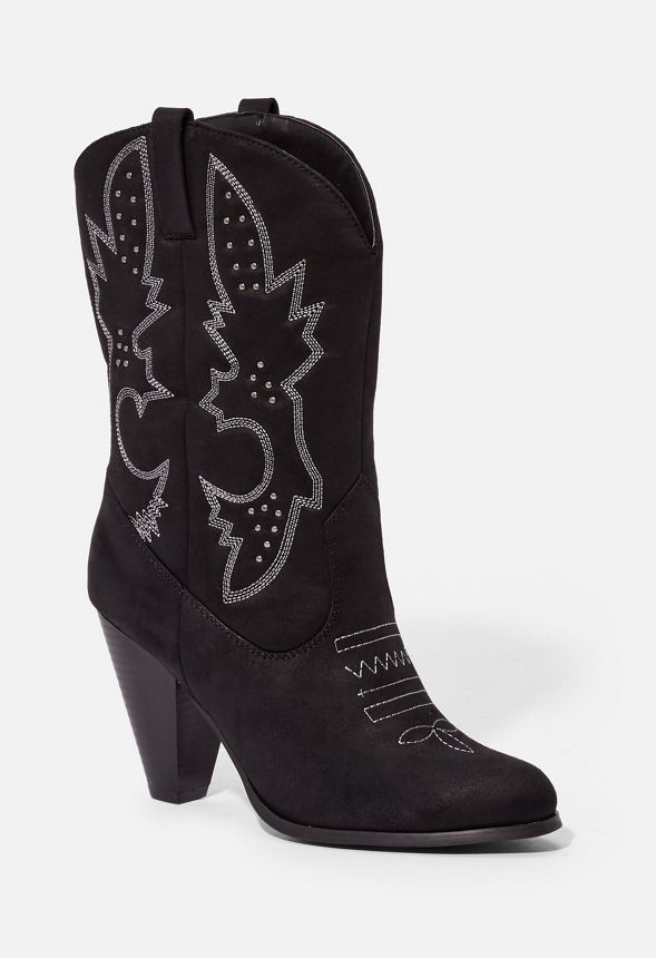 Eberly Western Boot in Black - Get great deals at JustFab