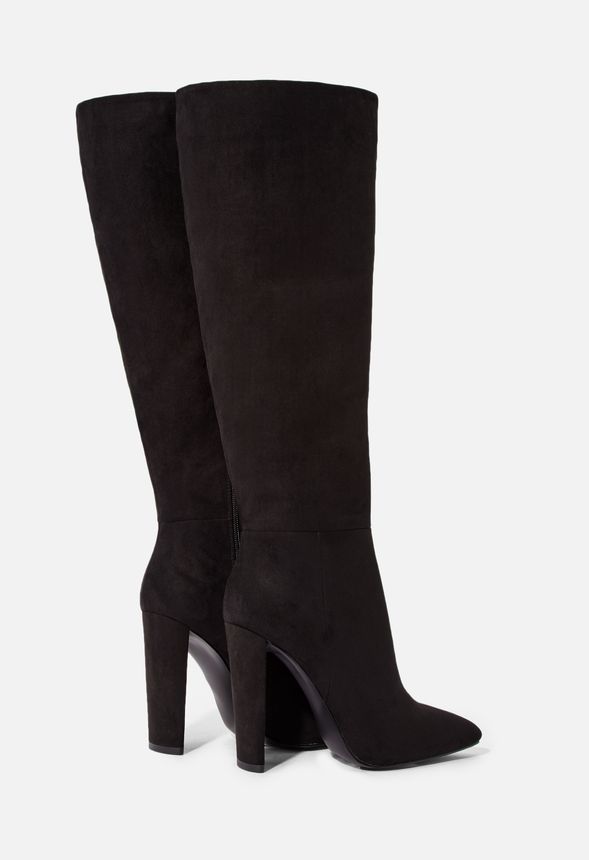 High Style Heeled Tall Boot in Black - Get great deals at JustFab