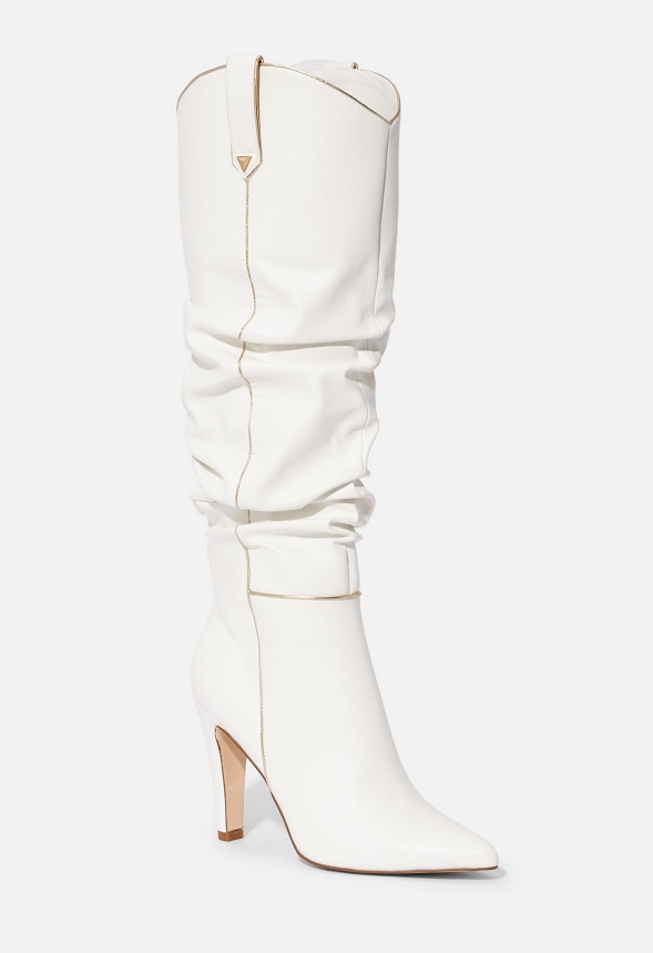 justfab white boots