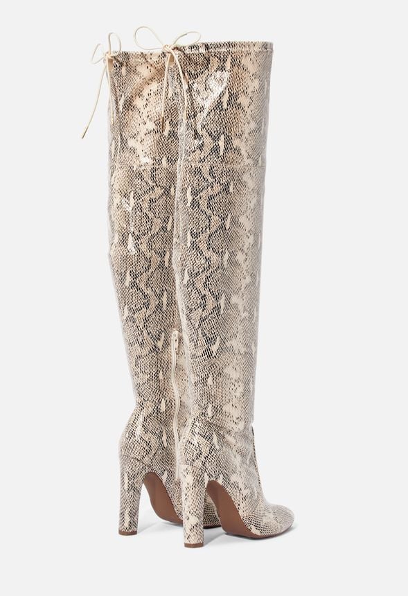 justfab snake print boots