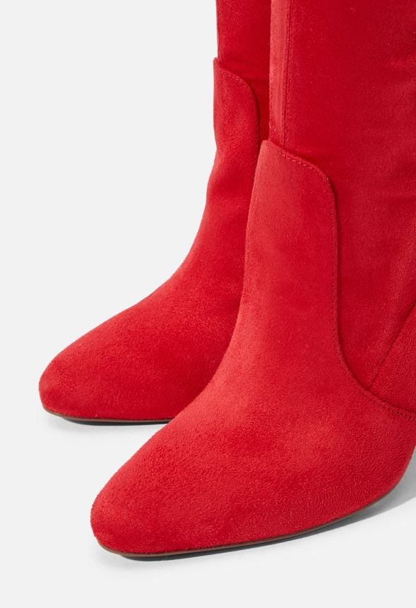 red thigh high boots justfab