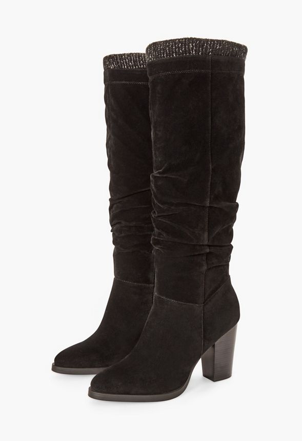 ethel slouchy heeled boot