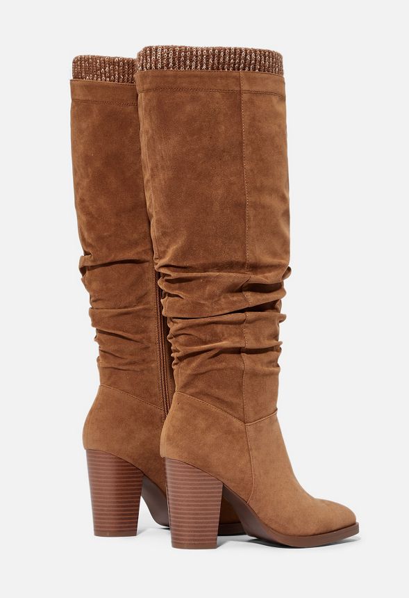 ethel slouchy heeled boot