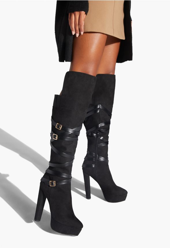 elira high block heel boot