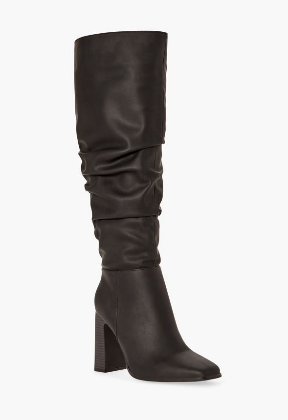 Rayanna Slouchy Heeled Boot in Black - Get great deals at JustFab