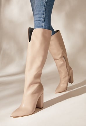 cheap wide calf thigh high boots