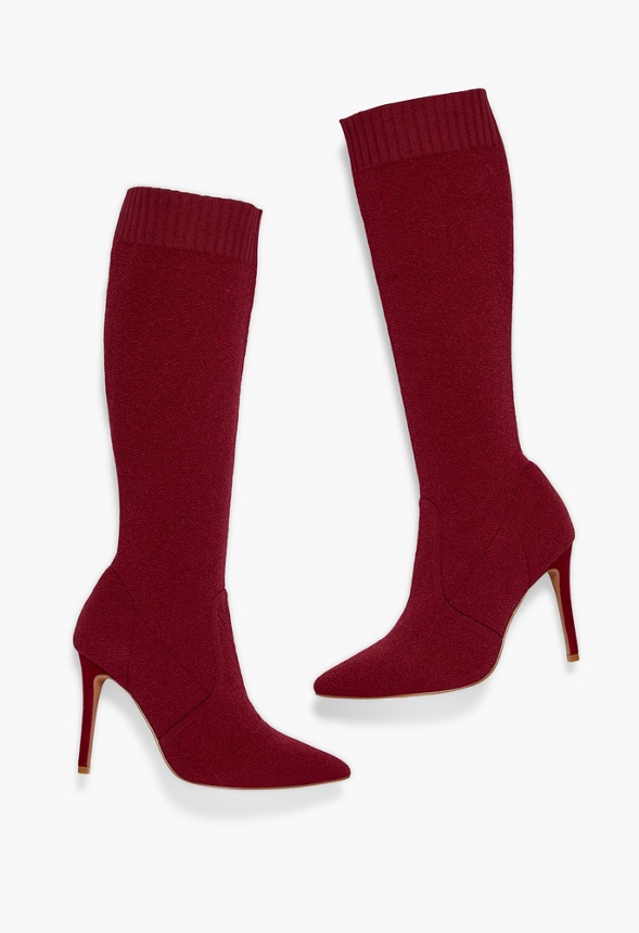 directory trembling Fold Ivy Active Knit Stiletto Boot in Dry Rose - Get great deals at JustFab