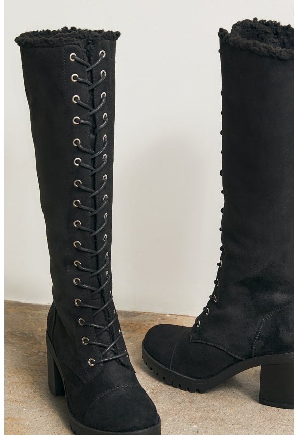 asher sherpa lined lace up boot