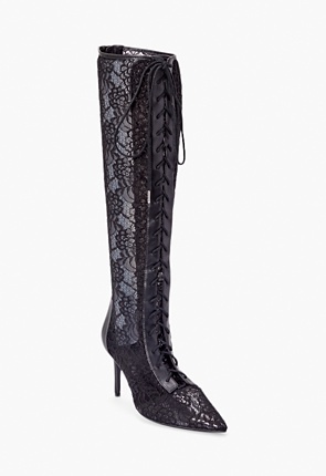 Khloy Victorian Lace Heeled Boot