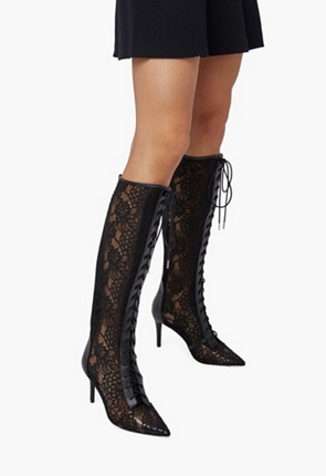 Khloy Victorian Lace Heeled Boot
