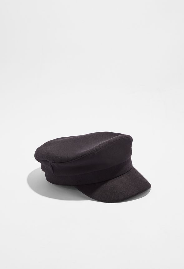 black cabby hat