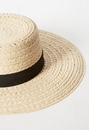 Two-Tone Boater Hat