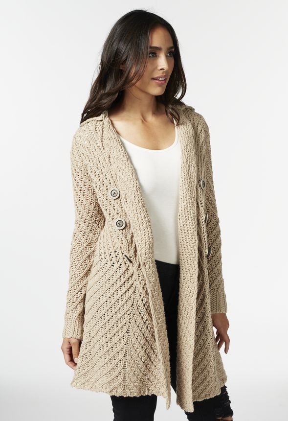 Sweater Trench in Natural - Get great deals at JustFab