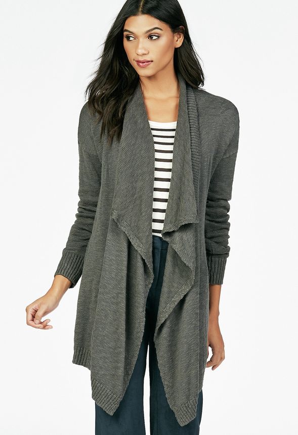 Drape Front Cardigan in Drape Front Cardigan - Get great deals at JustFab