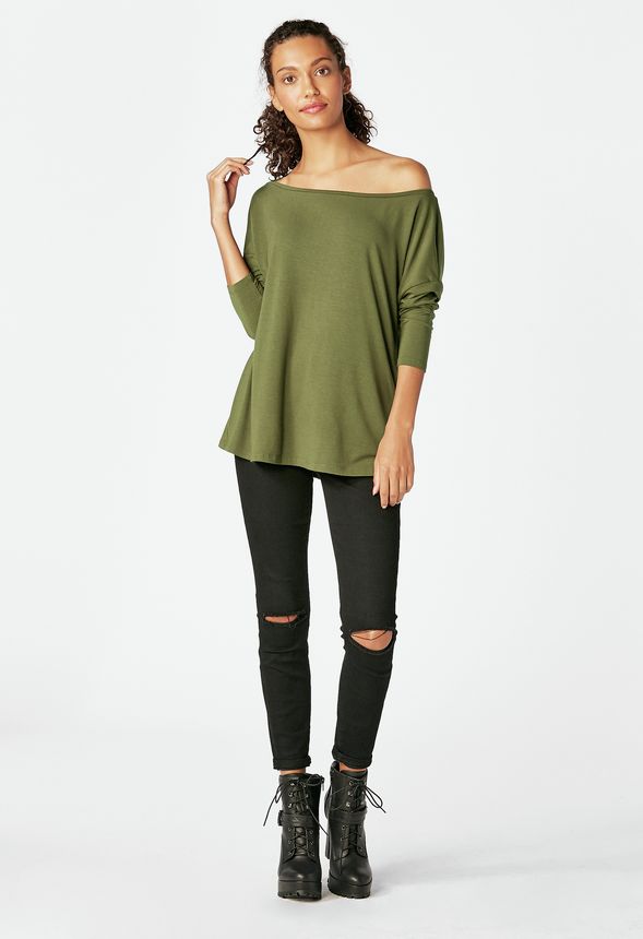 slouchy off the shoulder tee