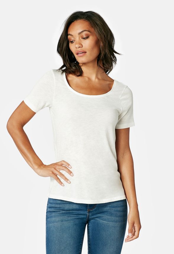 white wrap tee