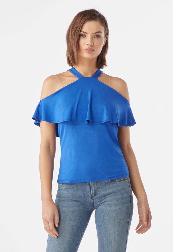 Off Shoulder Knit Top in SURF THE WEB - Get great deals at JustFab