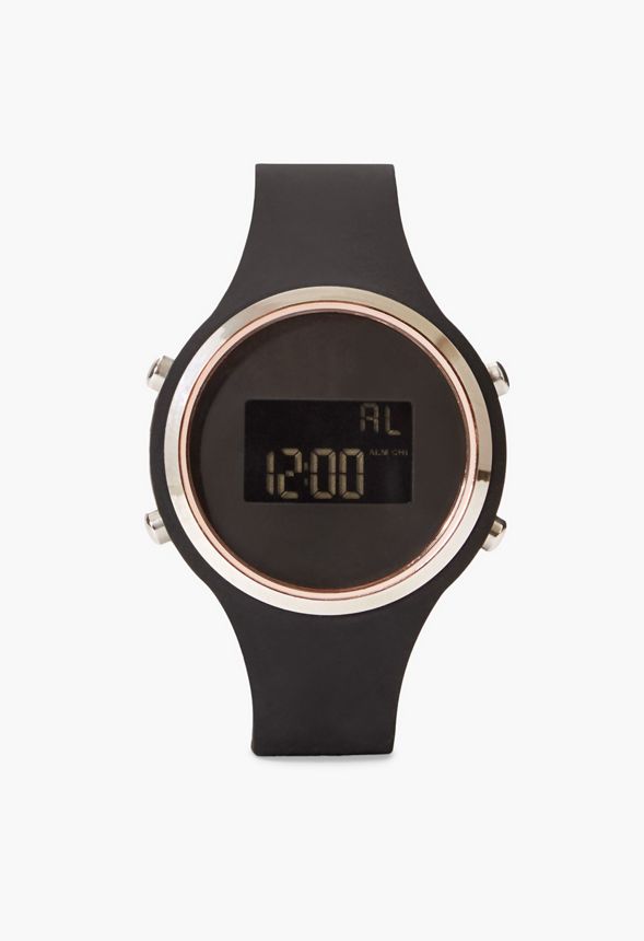 Time is Now Watch in Black Get great deals at JustFab
