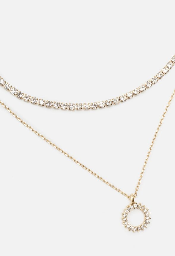 TwoTimer Necklace in Gold Get great deals at JustFab