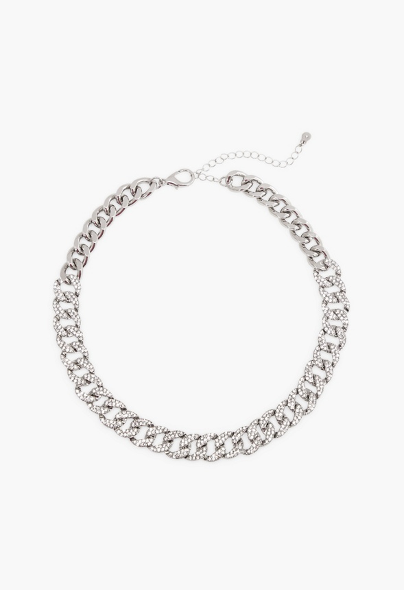 Pave Chain Choker Necklace