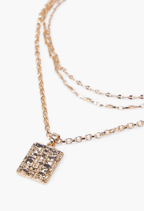 Medallion Layered Chain Necklace