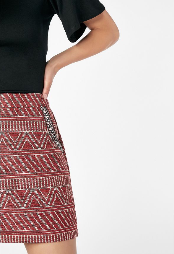 Jacquard A-Line Skirt
