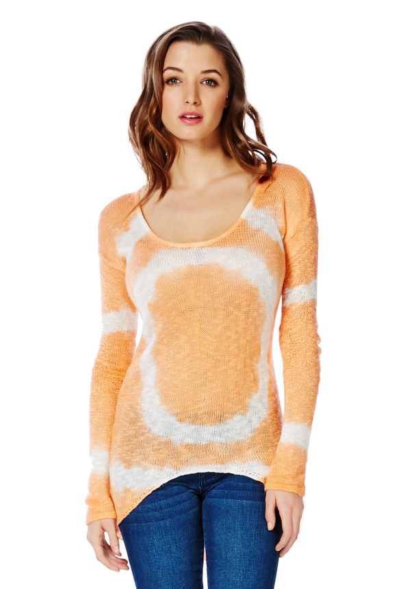 Tie Dye Sweater in CORAL MULTI - Get great deals at JustFab