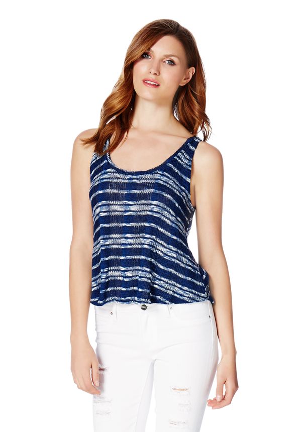 Marled Sweater Tank in Blue Multi - Get great deals at JustFab