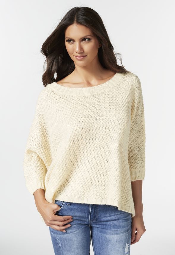 Evie Pullover in Ivory - Get great deals at JustFab