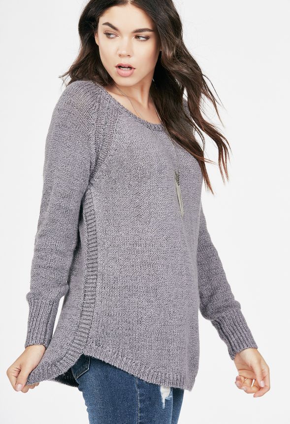 Raglan Sweater in Gray - Get great deals at JustFab