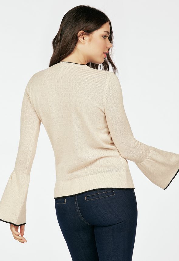 Bell Sleeve Feminine Sweater