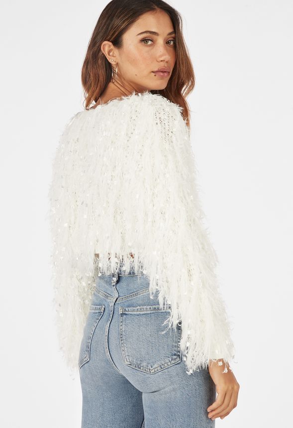 fringe crop sweater