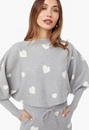 Blouson Sleeve Heart Sweater