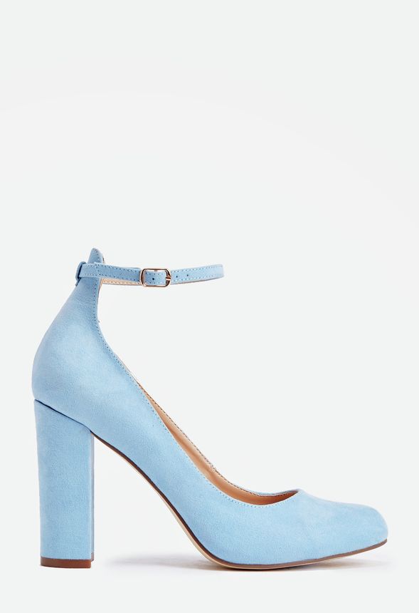 periwinkle block heels
