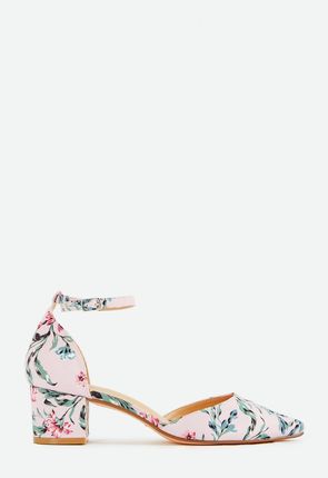 blush floral heels