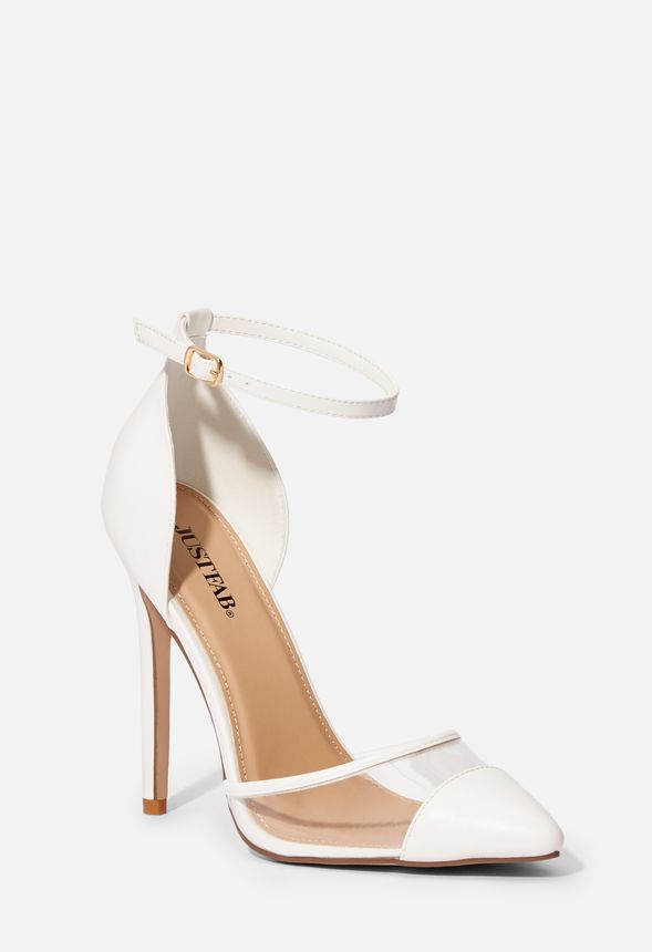 white ankle pumps