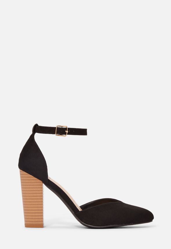 Night Out Ankle Strap Pump in Black - Get great deals at JustFab